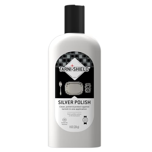 Tarni-Sheild Silver Polish - Clean, Polish, and Protect Against Tarnish - 8 Ounces – Safely Cleans Silver, Copper, Brass, and Other Metals in Just One Application