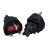 JORINDO Britain Plug to C5 Power Adapter, 13A 250V UK BS1363 Male to 3-Prong Female C5 Power Adapter,IEC C5 to UK BS1363 Plug Adapter with 13A Fuse