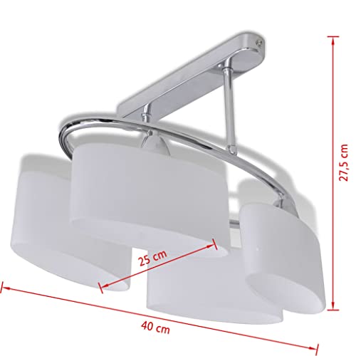Plafonnier pour 4 ampoules E14 idéal pour éclairage intérieur de salon et chambre