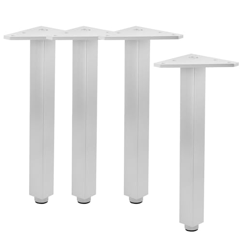 Geesatis ZY01054225 Furniture Legs 10-Inch Metal Sofa Legs Adjustable Modern Table Legs, 4 Pack, Chrome Polished cover