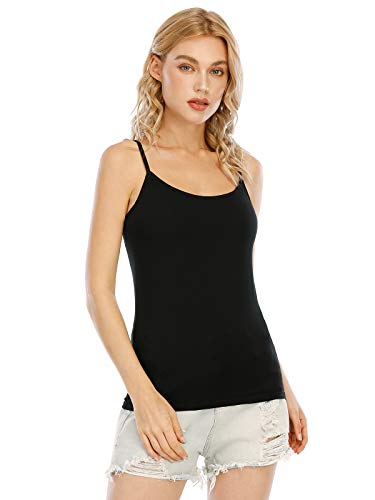 Image of Orrpally Basic Cami Tank Tops Women Lightweight Camisole Stretch Tank Top Adjustable 4-Pack