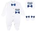 Lilax Baby Boy Newborn Crown Jewels Layette 4 Piece Gift Set 0-3 Months Royal Blue 0-3M