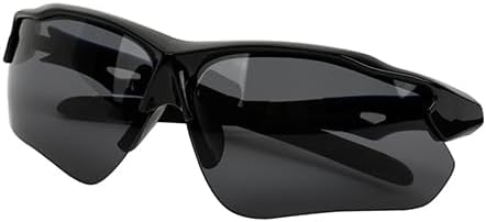Sleek Wrap-Around Sports Sunglasses, Shatterproof Lenses, Black