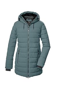 killtec Damen Steppparka/Parka mit Kapuze KOW 55 WMN QLTD PRK, blaugrau, 40, 41809-000