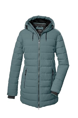 killtec Damen Steppparka/Parka mit Kapuze KOW 55 WMN QLTD PRK, blaugrau, 44, 41809-000