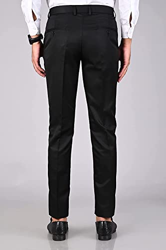 Image of Slim Fit 2 Formal Trousers Combo for Men - Polyester Viscose Formal Pants for Gents - Office Formal Pants for Men