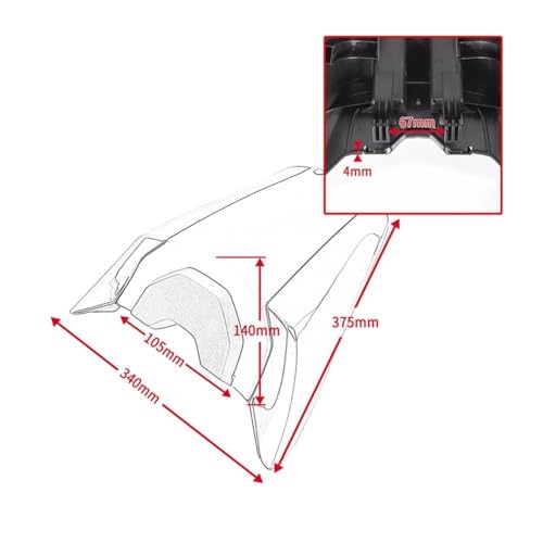 Cache selle arrière CB1000R finition premium pour moto passager unique
