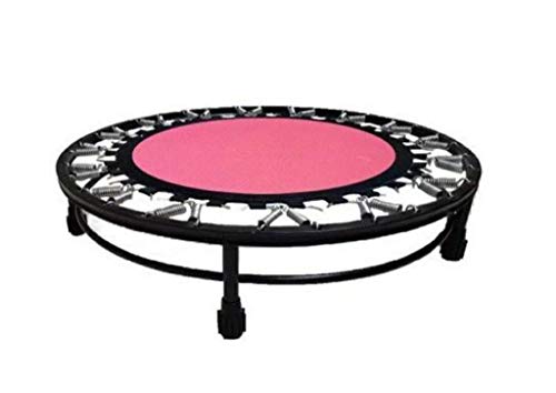 Cama Elastica Mini Jump Profissional Rosa 180 kg com aro de Reforço