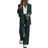 KIRUNDO Women Suits 2 Piece Set Business Casual Dressy Oversized Blazer Jacket and Wide Leg Dress Pantsuits Formal Outfits