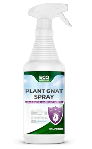 Eco Defense Gnat Spray for Indoor Plants – Fungus Gnat Killer & Houseplant Insect Control – Plant-Based Bug Spray for Houseplants & Indoor Gardening