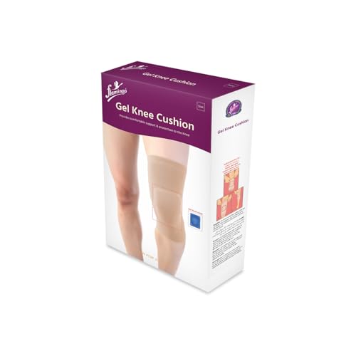 Image of Flamingo Gel Cushion Knee Cap | Knee Support Brace for Arthritis, Pain Relief, Sports | Knee Cap for Men and Women | Beige | X-Large | (Single Unit)
