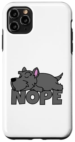 Lazy Scottish Terrier Cute Dog Nope �X�}�z�P�[�X iPhone 11 Pro Max �p