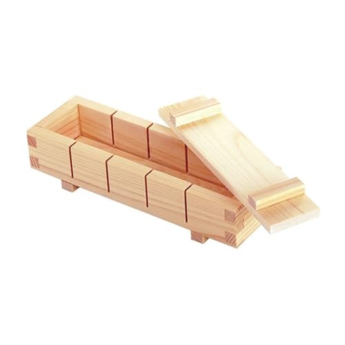 IPPINKA Wooden Sushi Press, Oshizushi Maker, Made of Hinoki (Japanese Cypress), Made in Japan, 8 Inches