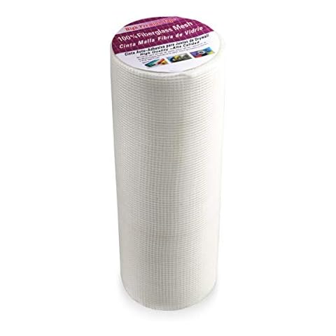 High Strength Self-Adhesive Fiberglass Cloth Mesh Tape Fabric Roll,UWECAN Board Seam Tape for Drywall Repair-30 cm X 25 m (12″X 82′) Cover