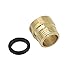 Zkenyao-Brass Connector 1pcs, Male 1/2 to Female M22 M24 Male Faucet Connector, Brass Faucet Thread Copper Fittings, Simple to Install (Color : Yellow)