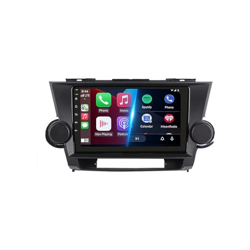 Écran Tactile Audio de Voiture pour Toyota Highlander 2007-2013 Bluetooth Voiture Stéréo WiFi Récepteur Radio FM USB Lien Miroir Auto Navi, 4 Nuclear...