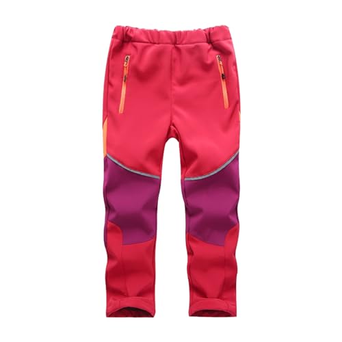Boys Ski Pants Warm Casual Trousers with Pockets for Active Kids Thickened Patchwork Design Ideal for Outdoor - Main Image