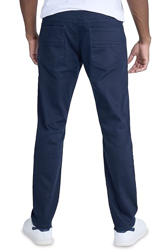 Stylish Navy Men's Stretch Pants, Slim Fit Casual Denim Jeans, 46W X 34L - Image 2