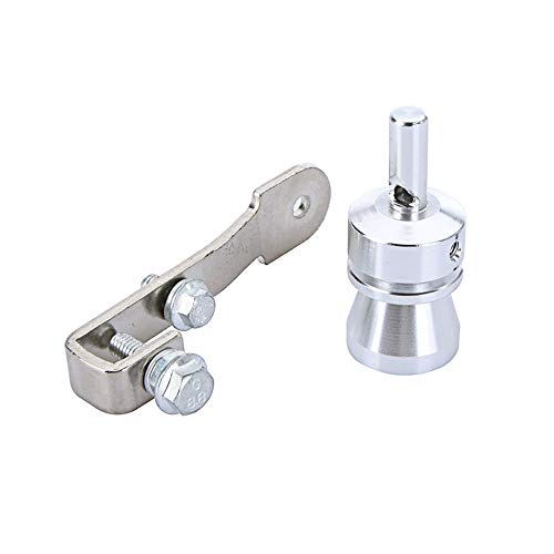 Yorten Turbo Sound Whistle Tubo de escape Válvula de sopro do tubo de escape Alumínio Prata 10,2 × 1