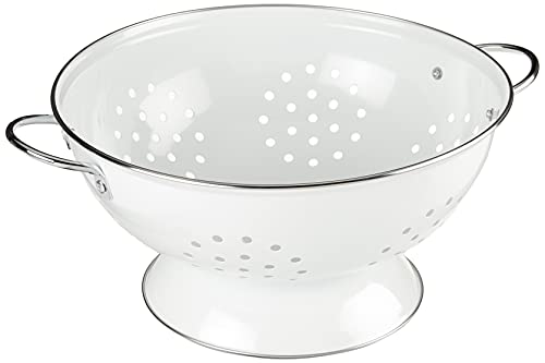 Calypso Basics by Reston Lloyd Powder Coated Enameled Colander, 7 Quart, White