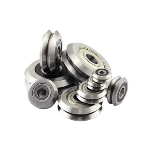 10x30x8mm V Groove Width 3.5mm Guide Pulley Sheave Sealed Rail Bearing (1PC) V6000ZZ for Rail Track Linear Motion