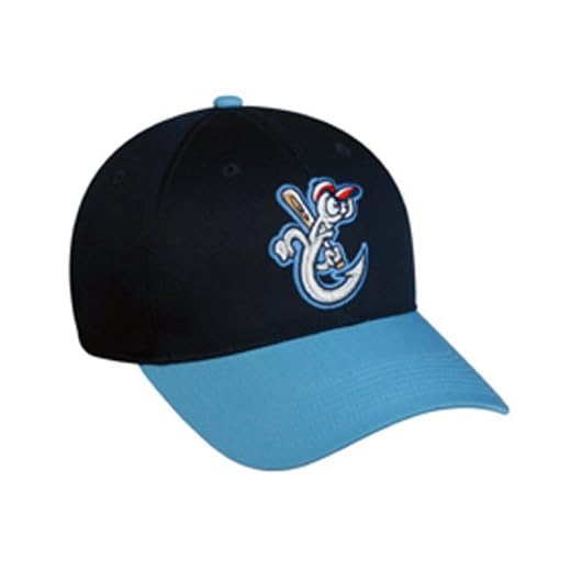 OC Sports MIN-253 Minor League Replica Caps - Corpus Christi Hooks - Black Columbia Blue - 6 7/8" - 7 1/2"