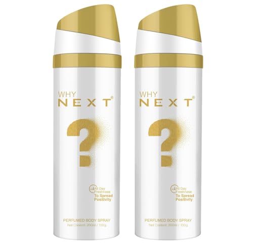 Image of Next Care WHY Body Spray for Men & Women | Long Lasting Deodorant Spray | Unisex Fragrance Body Spray | 200ml Each (Pack of 2)