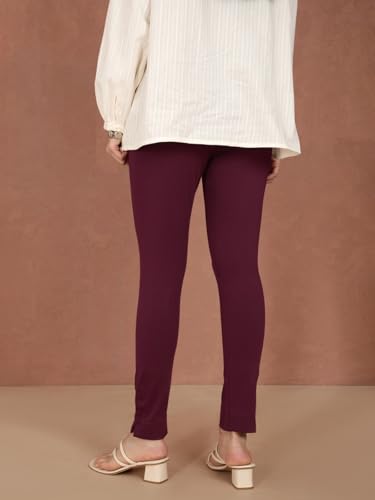 Image of TWIN BIRDS Women Cotton Blend Kurti Pants | Sleek Ethnic Daily Trousers