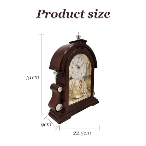 Reloj de péndulo clásico europeo vintage para mesa de salón 3