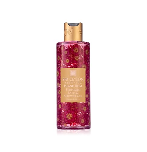 SPA CEYLON Island Rose Perfumed Bath & Shower Gel, Natural Body Wash, Foaming Gel, Moisturizing Body Cleanser, Paraben, Sulphate & Fragrance-Free, Suitable For All Skin Types