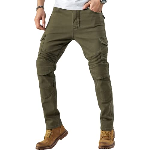 Générique CTBQiTom Herren Motorradhose Bewaffnet Biker Jeans Motorradhose...
