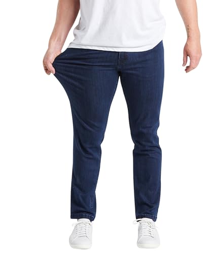 Mugsy Studio Blues Mens Jean - Classic Fit Dark Blue Denim Jeans for Men - Comfortable & Flexible Pants for Men - True to Size