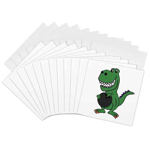 Cartes de vœux dinosaure T-rex vert pour en finir avec les invitations banales et sans âme