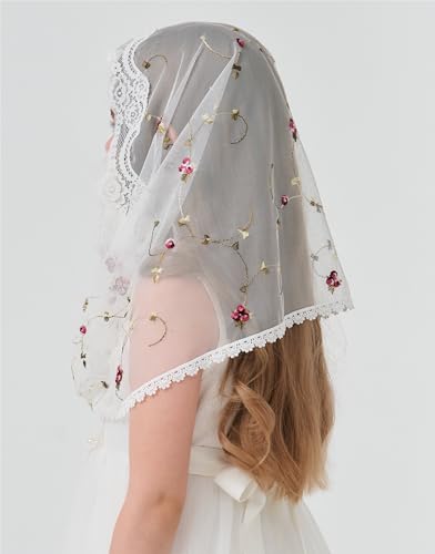 Infinity Veil for Little Girls Baptism Veil for Girls First Communion Veils for Girls Chapel Infinity Veils K34