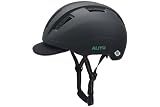 AIJYU CYCLE 自転車 ヘルメット SGマーク認証 超軽量 高通気性 サイズ調整可能 脱着式バイザー 自転車用ヘルメット 大人 学生 通勤 通学 男女兼用モデル (ブラック)