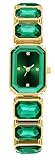 VILKFY Orologi al quarzo impermeabili di modo delle donne della vigilanza del braccialetto, Verde, Moda