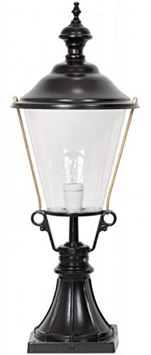 Casa Padrino Art Nouveau Garden Lamp 29 x 29 x H. 78 cm Garden Terraces Paths Entrance Lighting, Color:black