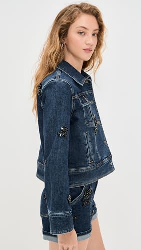 Cinq à Sept Women's Jet Black Embellished Riveria Jacket4