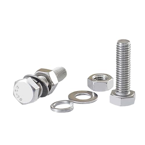 Kit M6 boulons et écrous acier inoxydable 60mm filetage complet pour fixation longue
