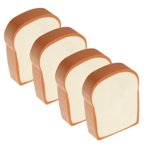 LAPYAPPE 4Pcs Cute Toast Shape Erasers Adorable Cartoon Model Erasers for and Party Favors Safe Material Fun Drawing Tools for Creative Stationery