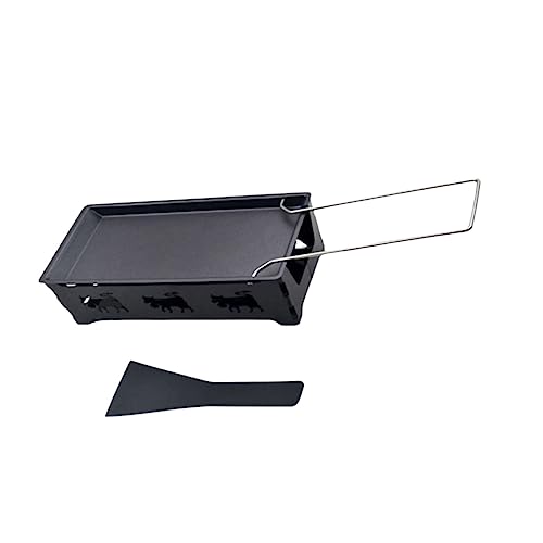 Garneck Cookware Set Non-stick Bakeware Mini Baking Trays Cheese Stove Rack Spatulas Camping Cookware for Fondue Outdoor Picnic