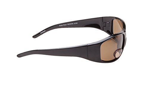 Fisherman Eyewear Polar View Bifocal Sunglasses with Brown Polarized Lens, Black (+3.00)3