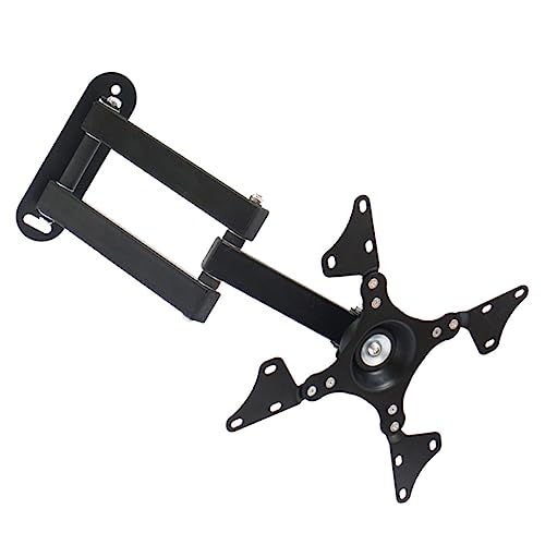KOMBIUDA Soporte para Pantalla De TV 14-32 Pulgadas, para Montaje Pared, Rotación 360°, Bastidor Ajustable Extensible, Carga 5-10 Kg, Negro, Adecuado para Hogar y Oficina