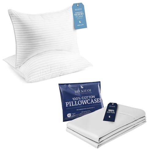 Set 2 Almohadas de Espuma Memory Foam King Ajustables