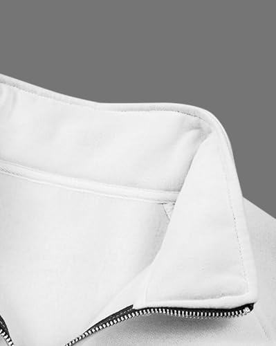 Image of AUSK Mens Sweatshirt with Neck Zipper || Full Sleeve Polo Collar Jacket for Winter wear Fleece Fabric Sweatshirt for Man