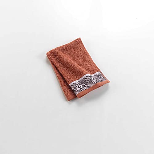 douceur d'interieur Esteban Serviette Invite, Terracotta, 30 x 50 CM Cover