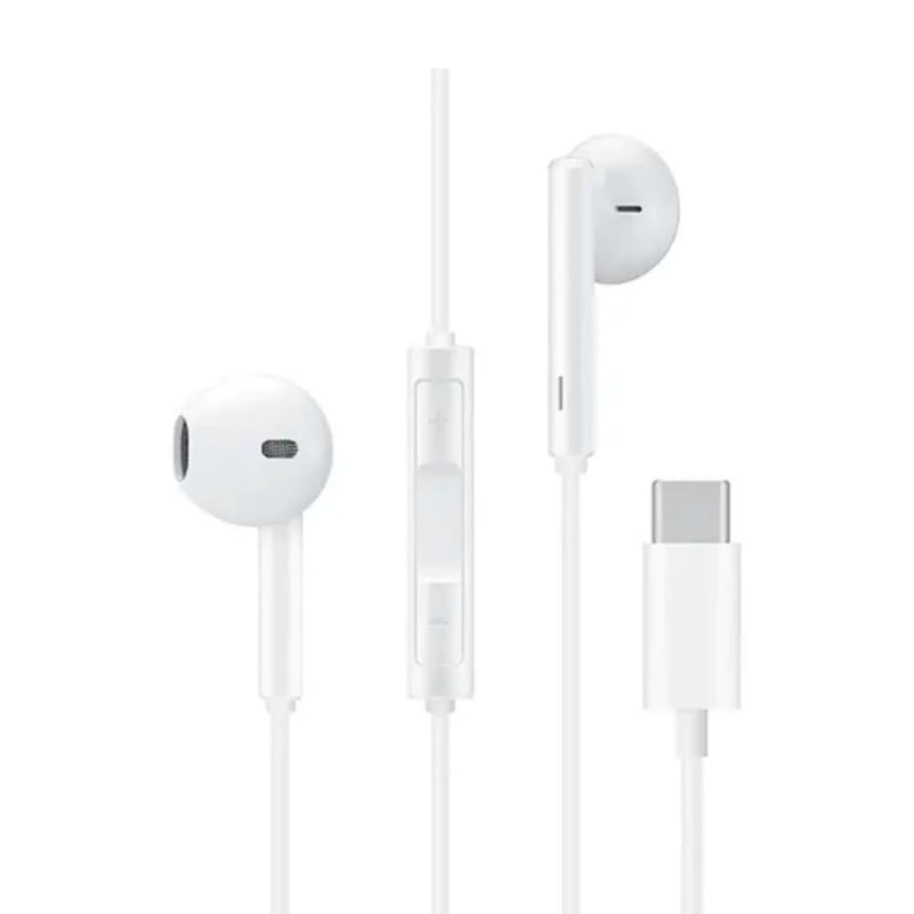 Fone de Ouvido Com Fio USB C Tipo C Redução Ruído Branco 4G