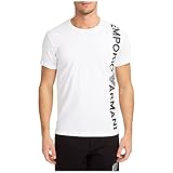 Emporio Armani Swimwear Herren Crew Neck T-Shirt Logoband Hemd, White, XXL