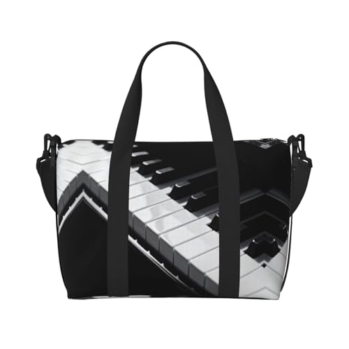 Borsone da viaggio con tasti e tastiera di pianoforte, leggero,...