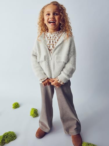 Mayoral Furry Knit Sweater for Girls Almond4